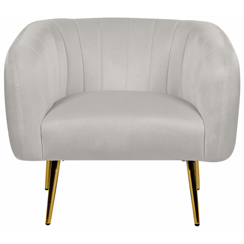 Beliani Armchair LACONIA Velvet Light Grey 1