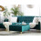 Beliani Ottoman ABERDEEN Velvet Teal 2