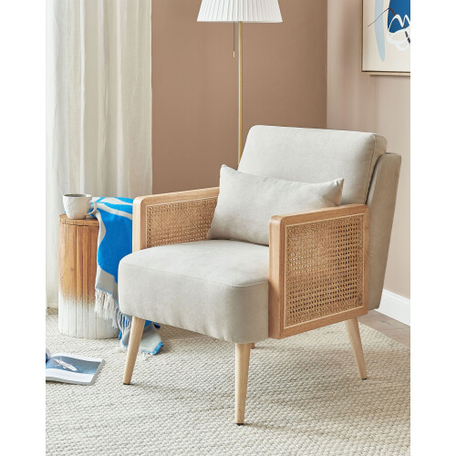 Beliani Armchair ORUM Fabric Light Beige 1