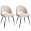 Beliani Set of 2 Dining Chairs ONAGA Boucle Beige 4