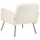 Beliani Armchair NARKEN Corduroy Light Beige 6
