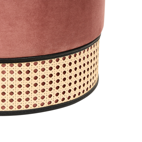 Beliani Pouffe YANKTON Velvet Pink 2