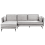 Beliani Corner Sofa 3 Seater ALTAN Velvet Light Grey Right Hand 2