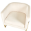 Beliani Armchair SIRKKA Velvet Light Beige 8