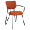 Beliani Set of 2 Dining Chairs ELKO Fabric Orange 4