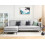 Beliani Corner Sofa 3 Seater ALTAN Velvet Light Grey Right Hand 4
