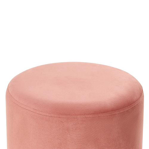 Beliani Pouffe YANKTON Velvet Pink 1