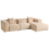 Beliani Corner Sofa 3 Seater DOLVA Corduroy Beige Left Hand 4