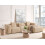 Beliani Corner Sofa 3 Seater DOLVA Corduroy Beige Left Hand 5