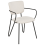 Beliani Set of 2 Dining Chairs ELKO Fabric Off-White 4