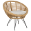 Beliani Garden Sofa Set 4 Seater MARATEA Rattan Natural 5