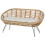 Beliani Garden Sofa 2 Seater MARATEA Rattan Natural 4