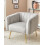 Beliani Armchair LACONIA Velvet Light Grey 4