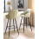 Beliani Set of 2 Bar Chairs DARIEN Light Green 2