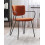 Beliani Set of 2 Dining Chairs ELKO Fabric Orange 2