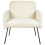 Beliani Armchair NARKEN Corduroy Light Beige 5