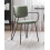 Beliani Set of 2 Dining Chairs ELKO Fabric Dark Green 2