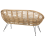 Beliani Garden Sofa 2 Seater MARATEA Rattan Natural 5