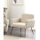 Beliani Armchair NARKEN Corduroy Light Beige 2
