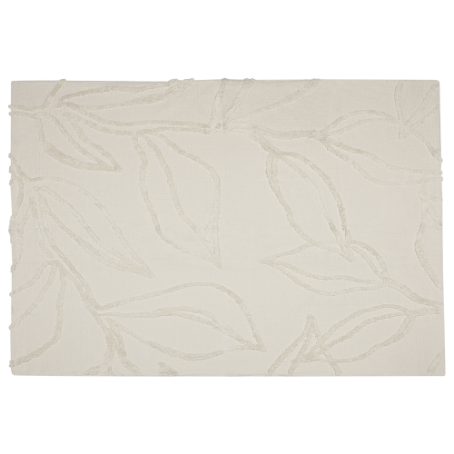 Beliani Blanket ACACIA Cotton 130 x 160 cm Beige 1