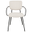 Beliani Set of 2 Dining Chairs ELKO Fabric Off-White 5