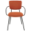 Beliani Set of 2 Dining Chairs ELKO Fabric Orange 5