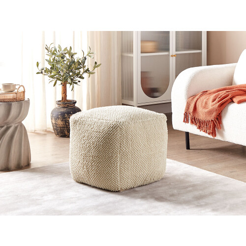 Beliani Pouffe JOARA Cotton Beige 1