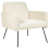 Beliani Armchair NARKEN Corduroy Light Beige 4