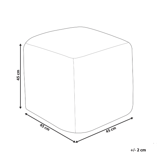 Beliani Pouffe JOARA Cotton Beige 2