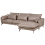 Beliani Corner Sofa GALLO Faux Suede Light Brown Left Hand 4