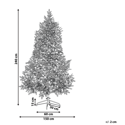 Beliani Artificial Christmas Tree DENALI 240 cm Green 2