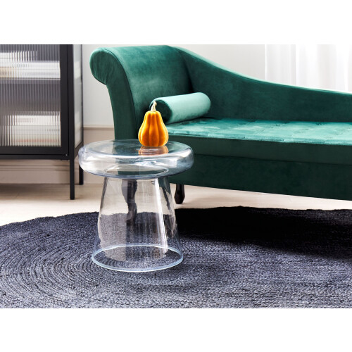 Beliani Side Table CALDERA Glass Transparent 1