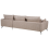 Beliani Corner Sofa GALLO Faux Suede Light Brown Left Hand 5