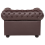Beliani Armchair CHESTERFIELD Leather Brown 4
