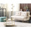 Beliani Sofa Bed 2 Seater VESTFOLD Velvet Beige 2