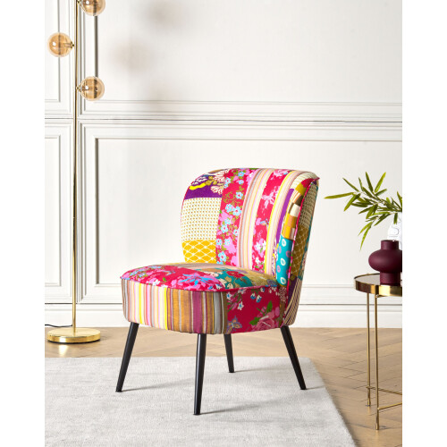 Beliani Armchair VOSS Fabric Multicolour 1