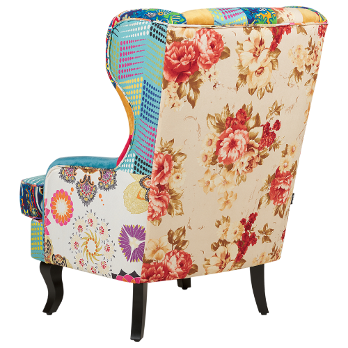 Beliani Wingback Chair MOLDE Fabric Blue 2