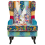 Beliani Wingback Chair MOLDE Fabric Blue 2