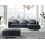 Beliani Corner Sofa 4 Seater OSLO Leather Black with Ottoman Left Hand 4