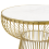 Beliani Side Table CHEYNES Marble Gold 4