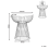 Beliani Side Table CHEYNES Marble Gold 3