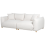 Beliani Sofa 3 Seater LUVOS Fabric Off-White 4