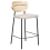 Beliani Set of 2 Bar Chairs MAYETTA Rattan Light Beige 4