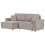 Beliani Corner Sofa Bed KARILA with Storage Fabric Taupe Right Hand 4