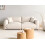 Beliani Sofa 3 Seater LUVOS Fabric Light Beige 2