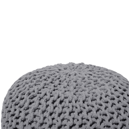 Beliani Pouffe CONRAD Cotton Grey 1