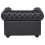 Beliani Armchair CHESTERFIELD Leather Black 5