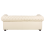 Beliani Sofa 3 Seater CHESTERFIELD Leather Light Beige 4