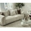 Beliani Sofa 3 Seater LUVOS Fabric Off-White 2