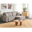 Beliani Sofa Bed KARILA with Storage Fabric Taupe Left Hand 2